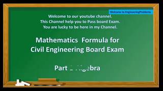 Compilation of formula | Part 1 (Algebra) | Engineeringproblems