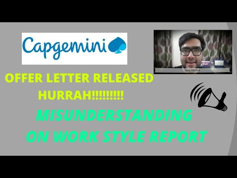 Capgemini Offer Letter | Work Style Report Misundestanding | Freshers Hiring 2021 | Capg Off-Campus