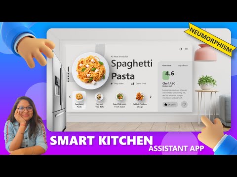 Smart Kitchen Assistant App UI Design | Neumorphism | Latest 2021 Trends | Speed Art 😊😊