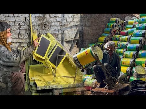 Waste Metal Drum Recycling process | Traditional Mass production of Blackboard From Metal Drums