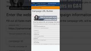How to Track Paid Social Traffic in #GA4 #googleanalytics #googleanalytics4