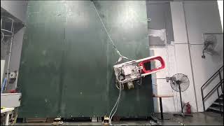 Petrobot magnetic wall climbing robot testing, 2023-06-28.