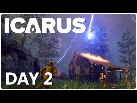 Day 2: Surviving in a RUTHLESS Wilderness! | Icarus Gameplay