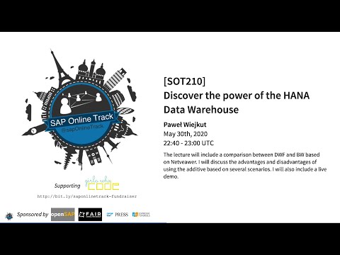 [SOT210] Discover the power of the HANA Data Warehouse