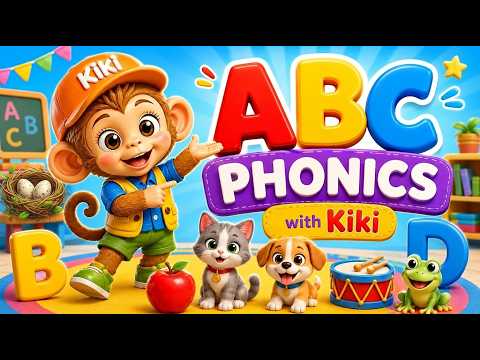 🔤 A-Z Alphabet Phonics Sounds with Animals & Objects | Alphabet Fun with Kiki