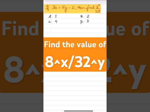 Find the value of 8^x/32^y|| Maths  #ytshorts #youtube #maths