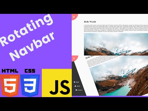 How to make Rotating Navbar Menu with Vanilla Javascript | HTML CSS Javascript Project
