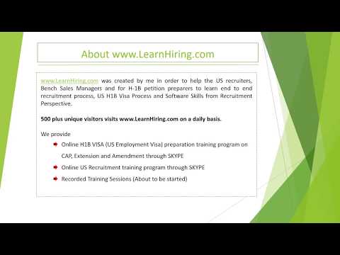 Individual / Corporate US IT Recruiter Training Course