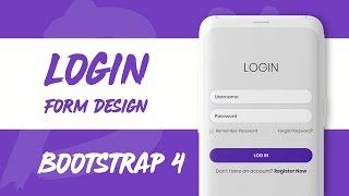 CREATE  BEAUTIFUL BOOTSTRAP FORM || LOGIN FORM OR LOGIN PAGE IN BOOTSTRAP