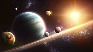 #ai #generated planets and galaxies in space showing #vjloops, #yoga #yogabackround #djbackgrou