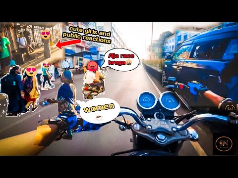 Ajj Hogi Mast Ride🏍|| Crazy College Girls Reactions🥰 and Angry Car Wala🚗🤬