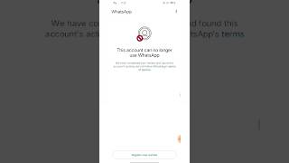 this account can no longer use whatsapp | #whatsappbanned #shorts #whatsapp