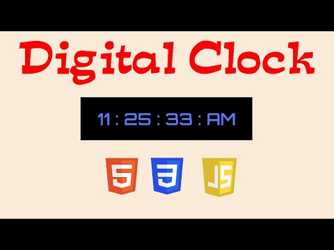 Digital Clock For Website | HTML CSS & JS