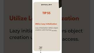 Tip 55 of 100: Use Lazy Initialization #csharp #dotnet #dotnetcore #dotnetcore  #coding #codinghacks
