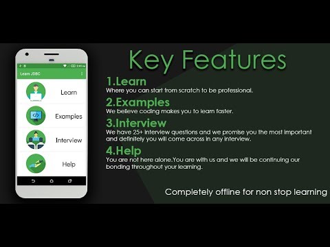 Learn jdbc app intro video | Developed by Awwalsoft