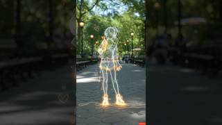 Neon Glow Girl Alone With an Ice Cream 🍦✨ #AIshorts #neonglow #viralshorts