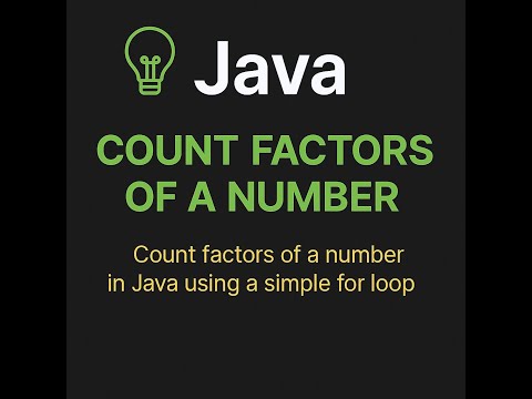Java Program to Find Factors of a Number | DSA for Beginners