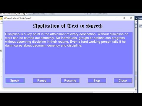 How to make Application of Text to Speech in C#?