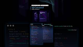Animated 3d Carousel #codewith_muhilan #css #coding #carousel