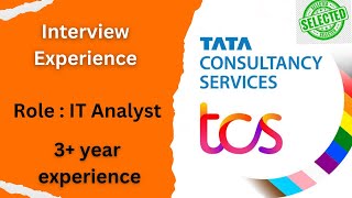 TCS Interview Experience || IT Analyst || Salary and hike