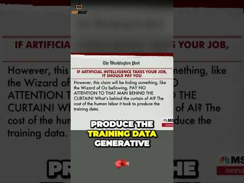 Your job stolen by AI It should pay you