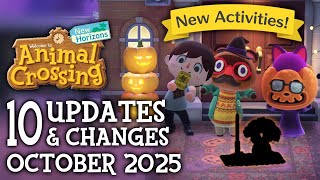 10 UPDATES & CHANGES in October 2025 (New Activities) - Animal Crossing New Horizons