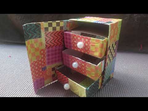 How To make A Jewellery Shelf/Drawer | Make Up Organizer | Multi Utility Shelf using waste soap box