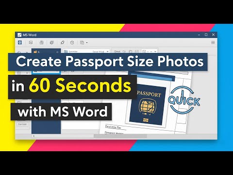Passport Size photo kaise banaye || How to create passport size photo || #msword