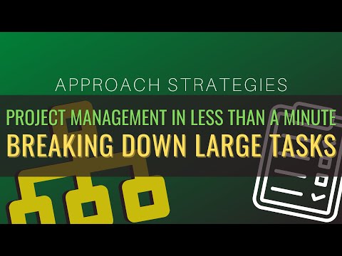 Breaking Down Large Tasks | Approach Strategies | Project Management In Less Than A Minute | #shorts