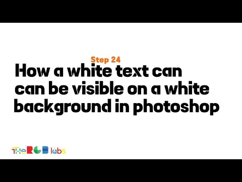 Photoshop Tutorial (White text on a white background)
