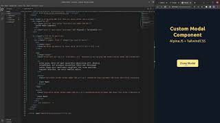 Modal component with AlpineJs and TailwindCSS