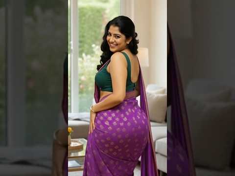 Elegant Saree Look 💜 | Traditional Style with Modern Grace #shorts #saree