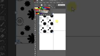 Bold Black & White Floral Pattern 🌼✨ #DesignShorts #Illustrator