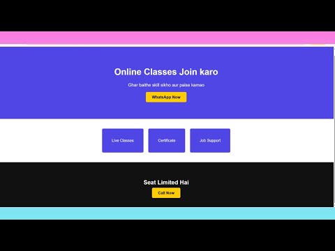 Simple Website Layout Design in HTML CSS | Blue Theme Website Tutorial