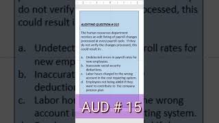 Mastering Auditing MCQ # 15 #auditingstandards