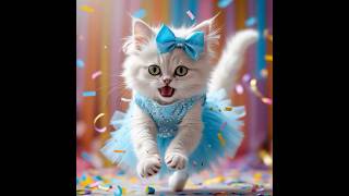 Happy, happy kitten will bring you joy 🩵 #cat #cute #kitten #happyvibes #catlovers