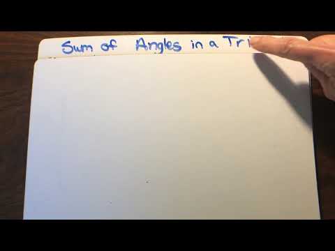 Triangles- Video 2: Sum of Angles in a Triangle