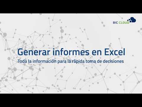 Generar informes en Excel con BIC Cloud