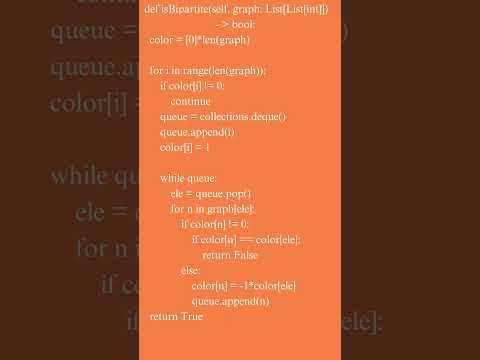 Is Graph Bipartite || Python || Leetcode || Medium