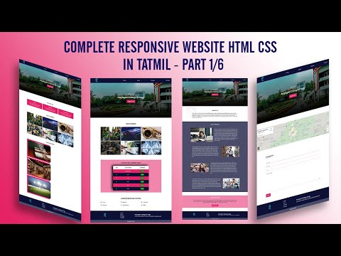 create complete responsive website using html css | html css website design tutorial tamil | part 1