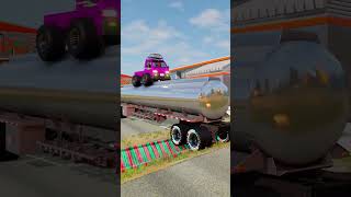 Trucks and Cars vs Speed Bumps #451 | BeamNG.drive