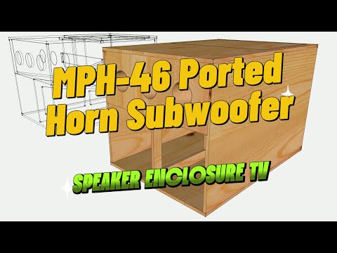 MPH-46 Ported Horn | Hybrid Subwoofer | 3D Modeling in SketchUp #speakerenclosuretv