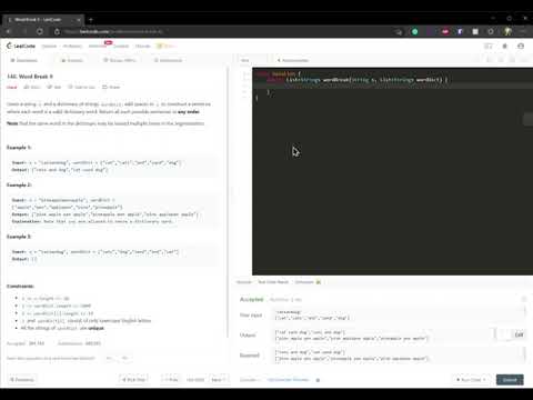140. Word Break II LeetCode faster than 92.92% Java