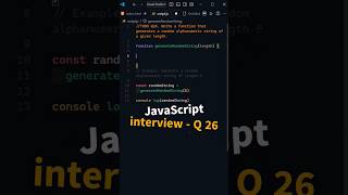 generate an Alphanumeric string. #coder #codinglover #javascript  #explore #codinglove #coading