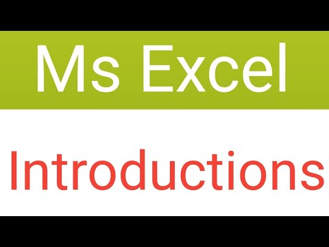 Introduction of MS Excel #Basic knowledge of ms excel