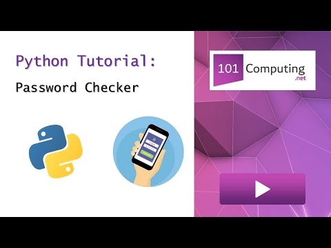 Password Checker | Python Challenge | 101Computing.net