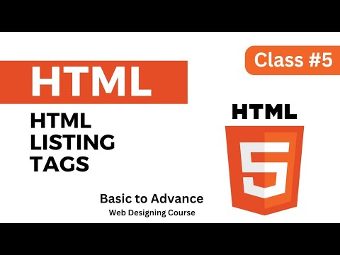 HTML Listing Tags | Types of List in HTML Urdu/ Hindi Tutorial #5