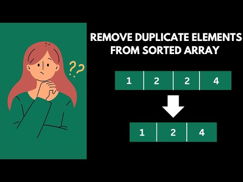 Remove duplicate elements from sorted array || DSA For Beginners