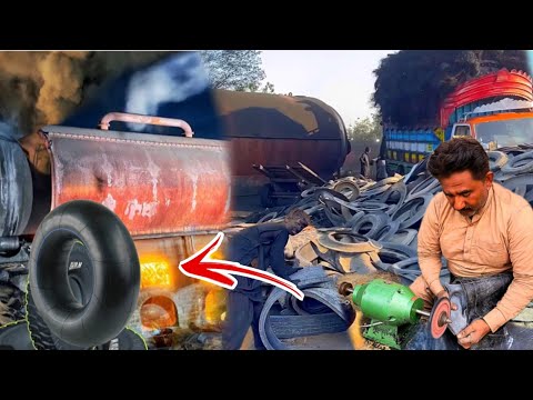 Incredible Process of Old Tyre Tubes Recycling | convert into new tubes | How Its Made