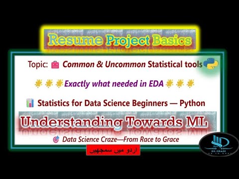 Common & Uncommon Statistical Tools for ML Resume Projects (Urdu Guide + Data Science) #Interview QA